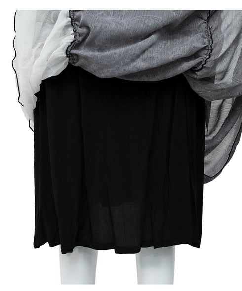 Drape Gather Lace Skirt